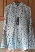 NWT Billabong Mens XL Shirt  Button Up Long Sleeve Blue Floral U2 - $19.79