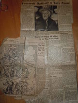 Vintage News Paper Articles &amp; Comic From WWII 1944 - $4.99