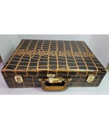 VTG Presto Leather Attache Briefcase Locking Travel Luggage Business Ret... - £98.69 GBP