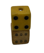 Vintage Bakelite Die (Dice) Pendant and Wooden Die  1/2&quot; Square - $29.64