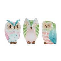 Owl Pot (Set of 3) 6.75&quot;H, 7&quot;H, 7.25&quot;H Resin - £47.50 GBP