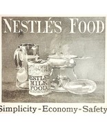 1895 Nestle&#39;s Food Victorian Milk Advertisement Ephemera 5 x 7 - $20.99