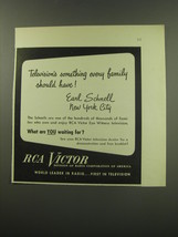 1949 RCA Victor Television Ad - Television's something every family should have! - $18.49