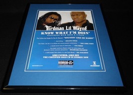 Birdman Lil Wayne 2007 Know What I&#39;m Doin Framed 11x14 ORIGINAL Advertisement - £27.24 GBP