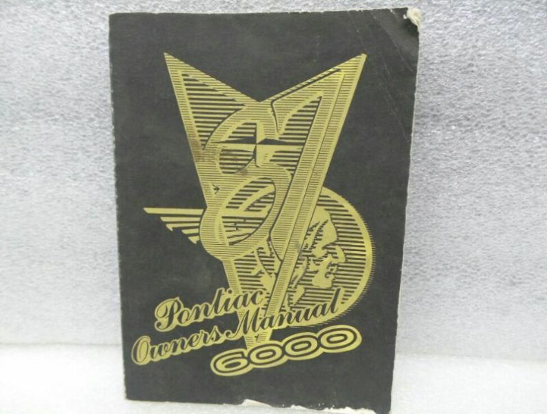1987 PONTIAC 6000 Owners Manual 16205 - $12.86