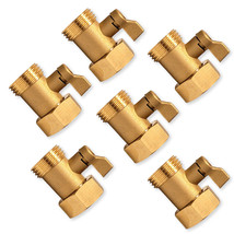 Garden Hose Shut off Valve Heavy Duty Solid Brass Pipe Faucet Connector w/Washer - £6.07 GBP+