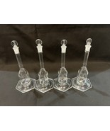 (4) Pyrex Glass 25ml Micro Volumetric Flask w/ Glass Stopper, w/ Hex Base - £61.95 GBP