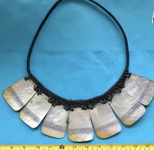 Mother of Pearl Ifugao tribal pendant jewelry  shell necklace Palangapan - $175.00