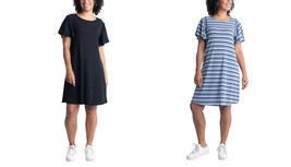 Ecothreads Ladies&#39; Flutter Sleeve Dress - $20.99