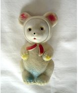  Vintage Vinyl Rubber BearToy Doll White - £27.52 GBP