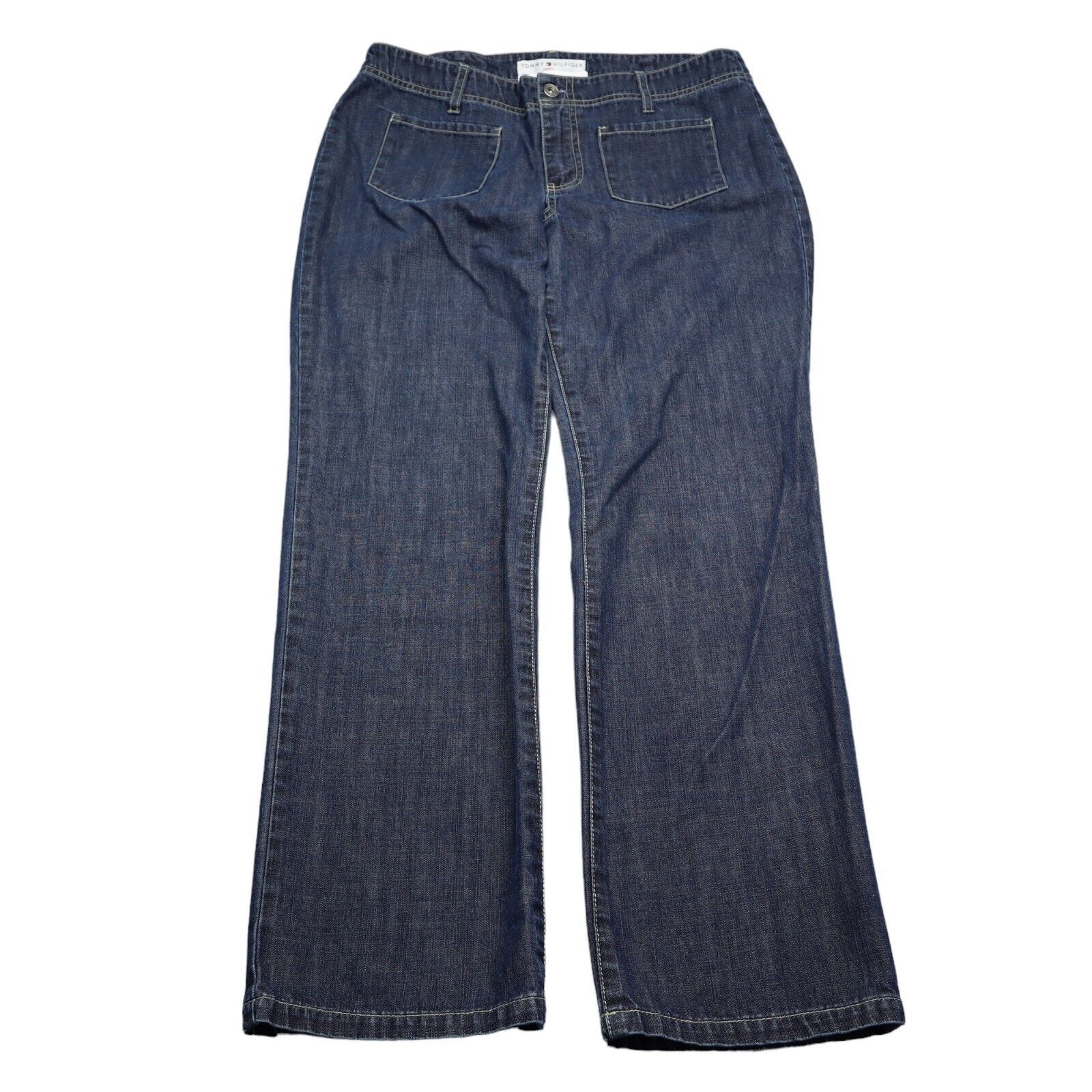 Primary image for Tommy Hilfiger Jeans Womens 12 Blue Denim High Waist 4 Pocket Mom Pants