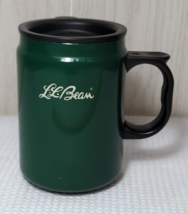 L.L. Bean Green Insulated Stainless Steel Travel Mug Handle Lid - £14.76 GBP