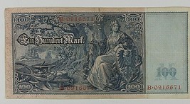1908 Allemagne 100 Mark Note Allemand Empire Reichsbanknote Kaiser Wilhe... - $1,378.91 MXN