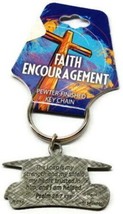 Faith Encouragement Pewter Keychain Keyring Purse Bag Zipper Auto Truck NWT - £19.34 GBP