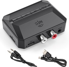 Nfc Bluetooth Audio Adapter Rca 3.5Mm Aux With Display For Vintage - $38.96