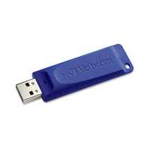 VERBATIM CORPORATION 97275 16GB FLASH DRIVE USB 2.0 RETRACTABLE BLUE 97275 - $29.07