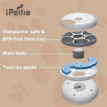 iPettie Donuts Frost 6 Meal Cordless Automatic Pet Feeder, Dry &amp; Wet Foo... - £53.03 GBP