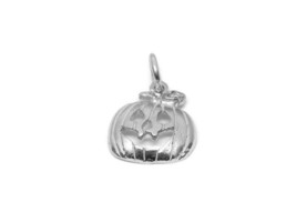 Pumpkin Small Charm Pendant .925 Sterling Silver - $23.99