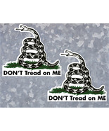 2x Don&#39;t Tread On Me Flag Sticker Decals  4&quot; x 5&quot; Gadsden Gun Right - $6.88