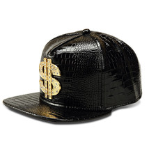 fashion crocodile pattern dollar character hip hop flat edge baseball cap   - $15.00