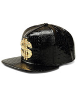 fashion crocodile pattern dollar character hip hop flat edge baseball cap   - £11.99 GBP