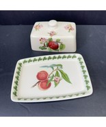 Portmeirion Pomona Butter Dish Hoary Apple England Susan Williams-Ellis ... - $45.54