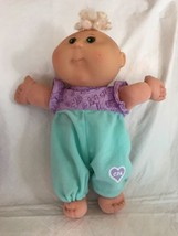 2004 Cabbage Patch Kids Baby Doll Play Along White Curly Hair Green Eyes... - $20.00