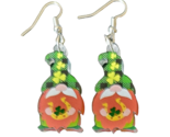 Double Sided Acrylic St. Patrick&#39;s Day Gnome Dangle Earrings - New - £13.42 GBP