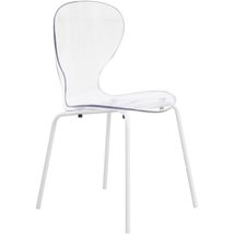 LeisureMod Dining Chair, Stackable Curved Back with Waterfall Edge Seat ... - $2,137.25 MXN