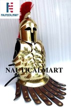 NauticalMart Brass Muscle Body Armor Cuirass w/Corinthian Helmet Medieval Costum - £159.11 GBP