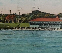 1931 Bathing Beach Bath House Euclid Park Cleveland Ohio Postcard Lake P... - £13.63 GBP
