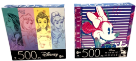 Princess Minnie Mouse Jigsaw Puzzles Disney 500 Pieces Each Easy Family Fun - £11.50 GBP
