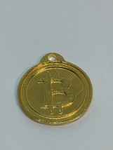 Bitcoin necklace 18K Gold Plated 925 Sterling Silver Pendant Jewelry Crypto Tech - £78.33 GBP
