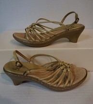 SOFFT Women&#39;s Bronze Leather Dress Slingback Sandals Shoes Size 6 M MINTY - £19.95 GBP