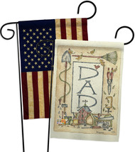 Dad Border - Impressions Decorative USA Vintage - Applique Garden Flags Pack - G - £24.83 GBP