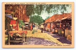 Postcard Olvera Street Los Angeles El Paso De California CA - £2.81 GBP