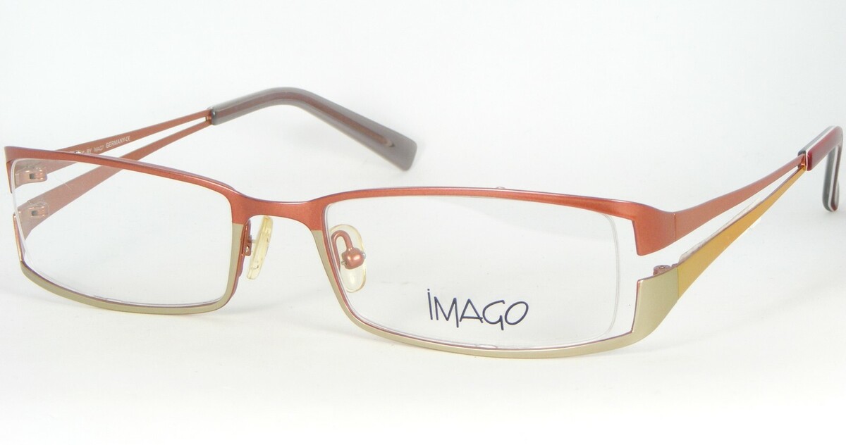 iMAGO WILWARIN 6 RED BLUSH /BARLEY /ORANGE EYEGLASSES GLASSES FRAME 52-1... - $116.50