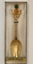 &quot;ALOHA  HAWAII&quot; SOUVENIR COLLECTOR SPOON GOLD TONE WITH PINEAPPLE TOP NE... - £13.86 GBP