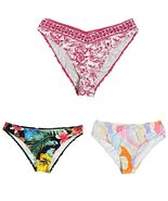 Shein Swimwear Bikini Bottoms Lot of 3 Size L Tropical Floral Geometric ... - €12,95 EUR