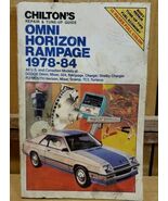 CHILTON&#39;S DODGE OMNI/PLYMOUTH HORIZON 1978-1984 REPAIR &amp; TUNE-UP GUIDE -... - $42.26 CAD
