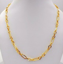 22 Kt Yellow Gold Link Chain Certified Gold Unisex Gifting Jewelry From India - £1,347.68 GBP+