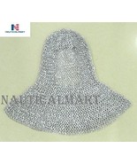 NauticalMart Renaissance Armor Silver Chainmail Head Coif Hood Costume  - $2,651.36 MXN