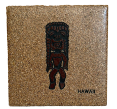 Hawaii Vintage Handmade Trivet Tile Decoration Tiki Man - $30.00