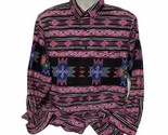 Vintage 90s USA Wrangler Pink Black Western Shirt Mens XL Cowboy Aztec I... - $67.20