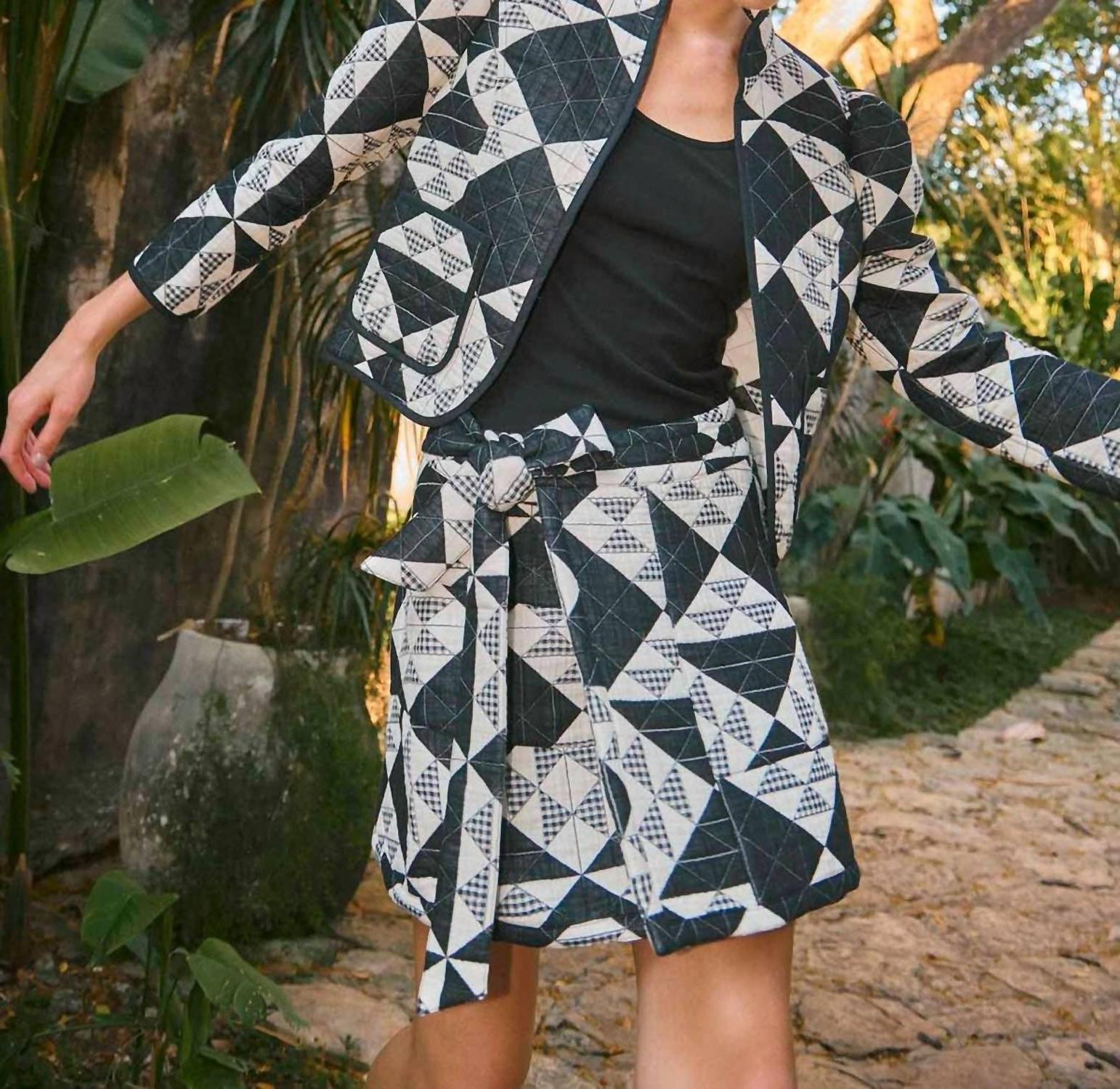 Hunter Bell Bay Mini Skirt Quilted Gingham - $208.00