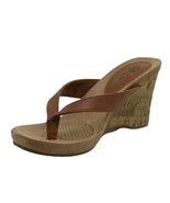 Style &amp; Co. Womens 10.5 M Coffee Brown Chicklet Thong Wedge Heel Sandals... - $555.35 MXN