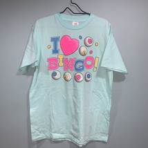 Vintage NOS (I Love Bingo) Shirt Sz L Single Stitch Colorful 90s Made In USA - £20.61 GBP