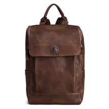 Handmade Vintage Style Vegetable Tanned Leather Backpack ,Travel Backpack - £213.48 GBP