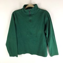 Pendleton Mens Pullover Sweater Zip Up Mock Neck Long Sleeve Cotton Green M - $14.49