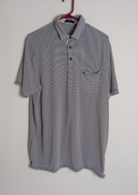 Simply Southern Pinstripe Polo Short Sleeve Shirt Men&#39;s Size XL - $259.29 MXN